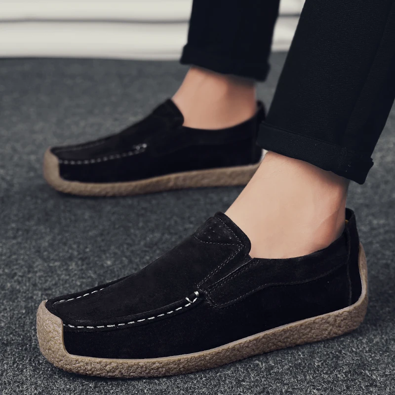 Flat Suede Leather Comfortable Soft Soled Driving Shoes High-quality Flat Shoes Walking Loafers Men's Autumn Sports Shoes 2025
Flat Suede Leather Comfortable Soft Soled Driving Shoes High-quality Flat Shoes Walking Loafers Men's Autumn Sports Shoes 2025