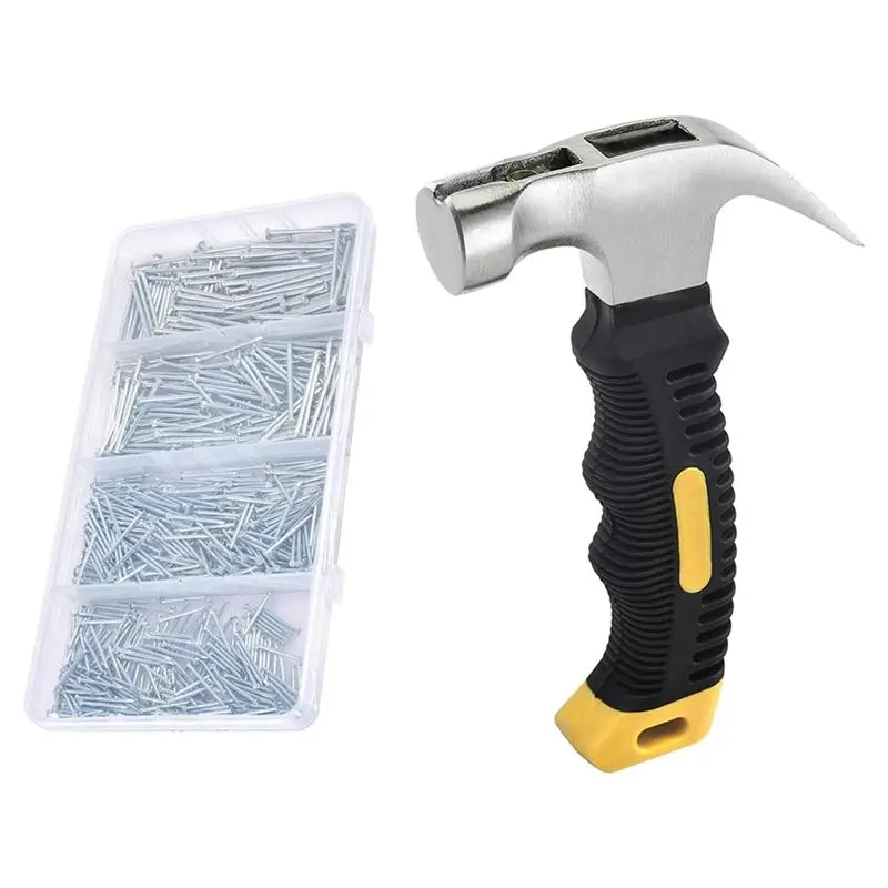 A24F-Nail Assortment Kit And 8Oz Small Hammer, 650 Pcs Small Nails, Nails For Hanging Pictures, Nails For Wall
A24F-Nail Assortment Kit And 8Oz Small Hammer, 650 Pcs Small Nails, Nails For Hanging Pictures, Nails For Wall