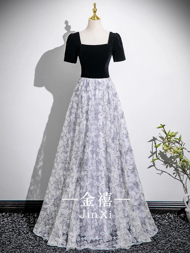 Adult Bla Evening Gown Women's 2025 New High-End Piano Vocal Art Exam Chorus Performance Skirt Host Korean Sle A-Line Dr
Adult Bla Evening Gown Women's 2025 New High-End Piano Vocal Art Exam Chorus Performance Skirt Host Korean Sle A-Line Dr