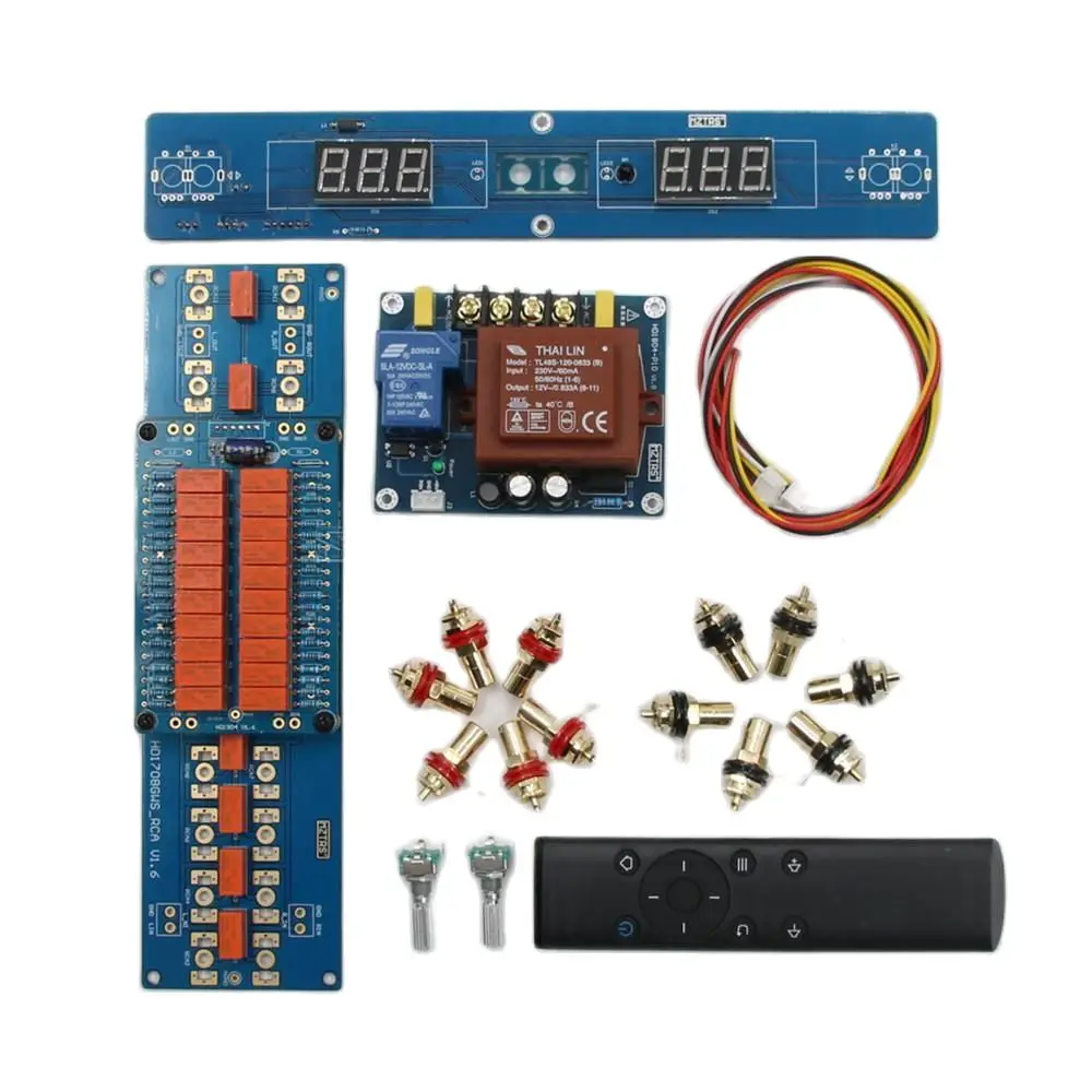 HiFi Relay + Resistor Remote Volume Control Preamp Board With Audio Source Switch And Power Supply
HiFi Relay + Resistor Remote Volume Control Preamp Board With Audio Source Switch And Power Supply