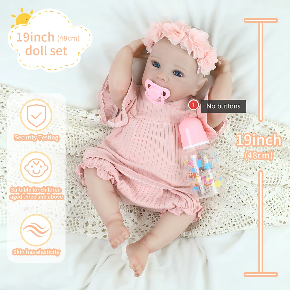 19-дюймовые куклы Reborn Baby Bettie, мягкое полностью виниловое тело для девочек с ручной росписью волос, 3D кожа, коллекционная художественная кукла, рождественские подарки
19-дюймовые куклы Reborn Baby Bettie, мягкое полностью виниловое тело для девочек с ручной росписью волос, 3D кожа, коллекционная художественная кукла, рождественские подарки