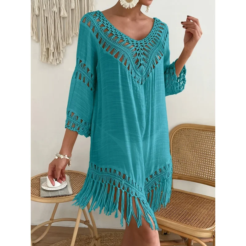 MOXDO Cover-Up: Stylish and Sexy Resort-Style Loose-Fit Sun Protection Mid-Sleeve Long-Sleeve Beach, Pool, and Seaside
MOXDO Cover-Up: Stylish and Sexy Resort-Style Loose-Fit Sun Protection Mid-Sleeve Long-Sleeve Beach, Pool, and Seaside