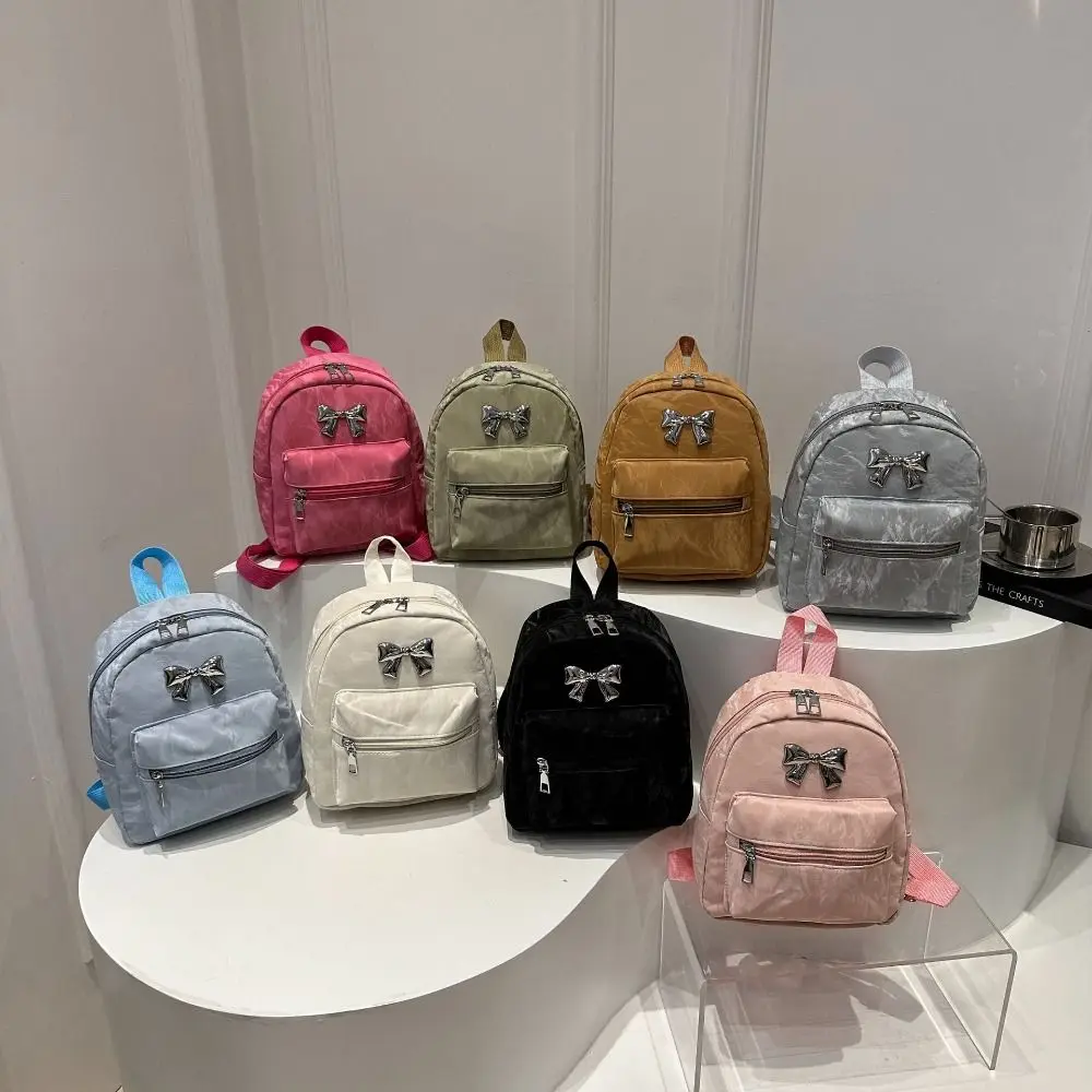 Sweet Small Pack PU Bow Backpack Zipper Korean Style Solid Color Shoulder Bag Handbag Retro Crossbody Bag Students
Sweet Small Pack PU Bow Backpack Zipper Korean Style Solid Color Shoulder Bag Handbag Retro Crossbody Bag Students