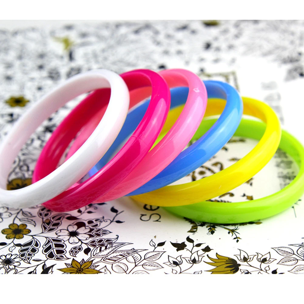 6pcs Candy Color Bracelets Plastic Bangles for Women Kids Colorful Fashion Jelly Accessories DIY Jewelry Party Favors
6pcs Candy Color Bracelets Plastic Bangles for Women Kids Colorful Fashion Jelly Accessories DIY Jewelry Party Favors