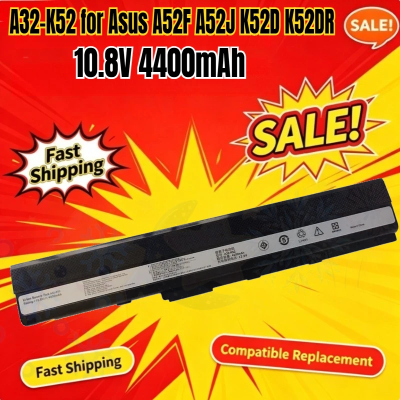 A32-K52 Laptop Battery for Asus A52F A52J K52D K52DR K52F K52J K52JC K52JE K52N X52J A32-K52 A41-K52 70-NXM1B2200Z
A32-K52 Laptop Battery for Asus A52F A52J K52D K52DR K52F K52J K52JC K52JE K52N X52J A32-K52 A41-K52 70-NXM1B2200Z