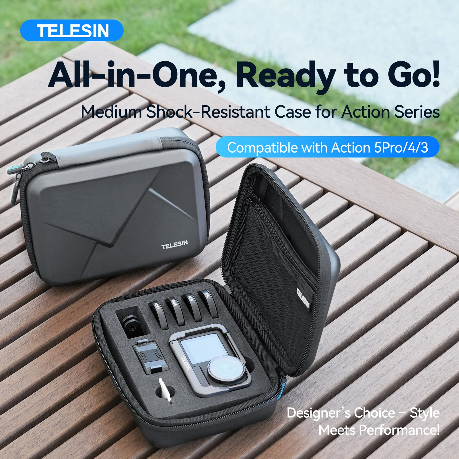 TELESIN Waterproof Adjustable Space Bag Carrying Protective Storage Box for DJI Osmo Action Camera 5pro 4 3 - Accessory Bag
TELESIN Waterproof Adjustable Space Bag Carrying Protective Storage Box for DJI Osmo Action Camera 5pro 4 3 - Accessory Bag