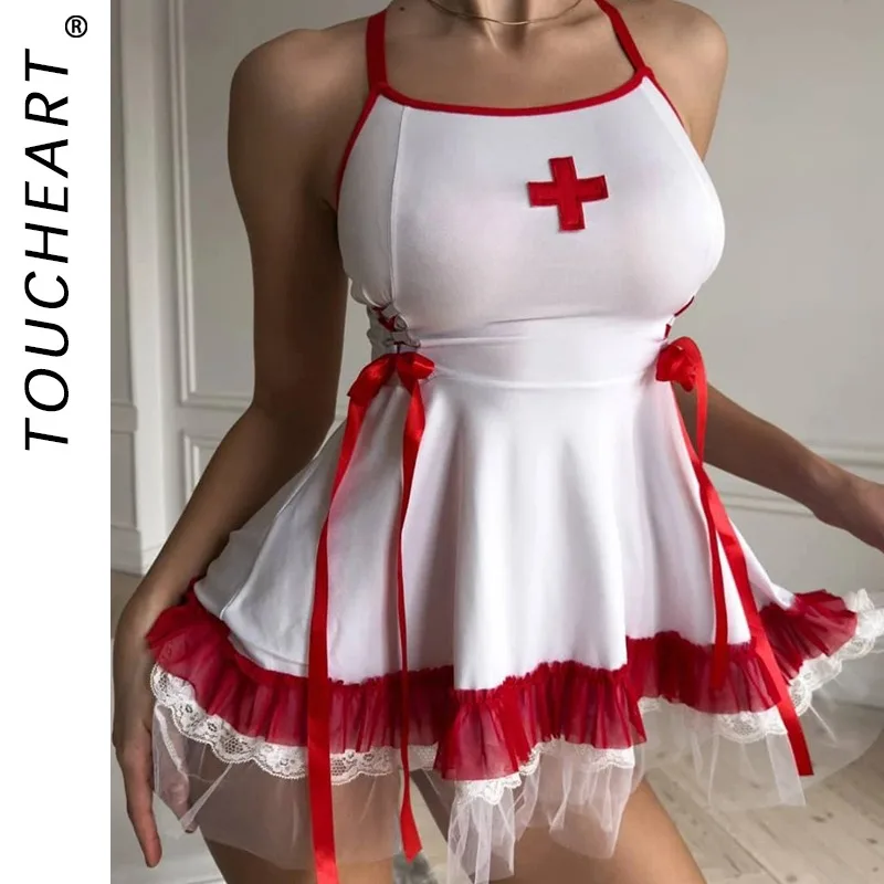 Tornova сексуальный кружевной ажурный тонкий интересный униформа медсестры контрастного цвета с бантом на шнуровке с высокой талией и вышивкой сексуальный комплект 
Tornova сексуальный кружевной ажурный тонкий интересный униформа медсестры контрастного цвета с бантом на шнуровке с высокой талией и вышивкой сексуальный комплект