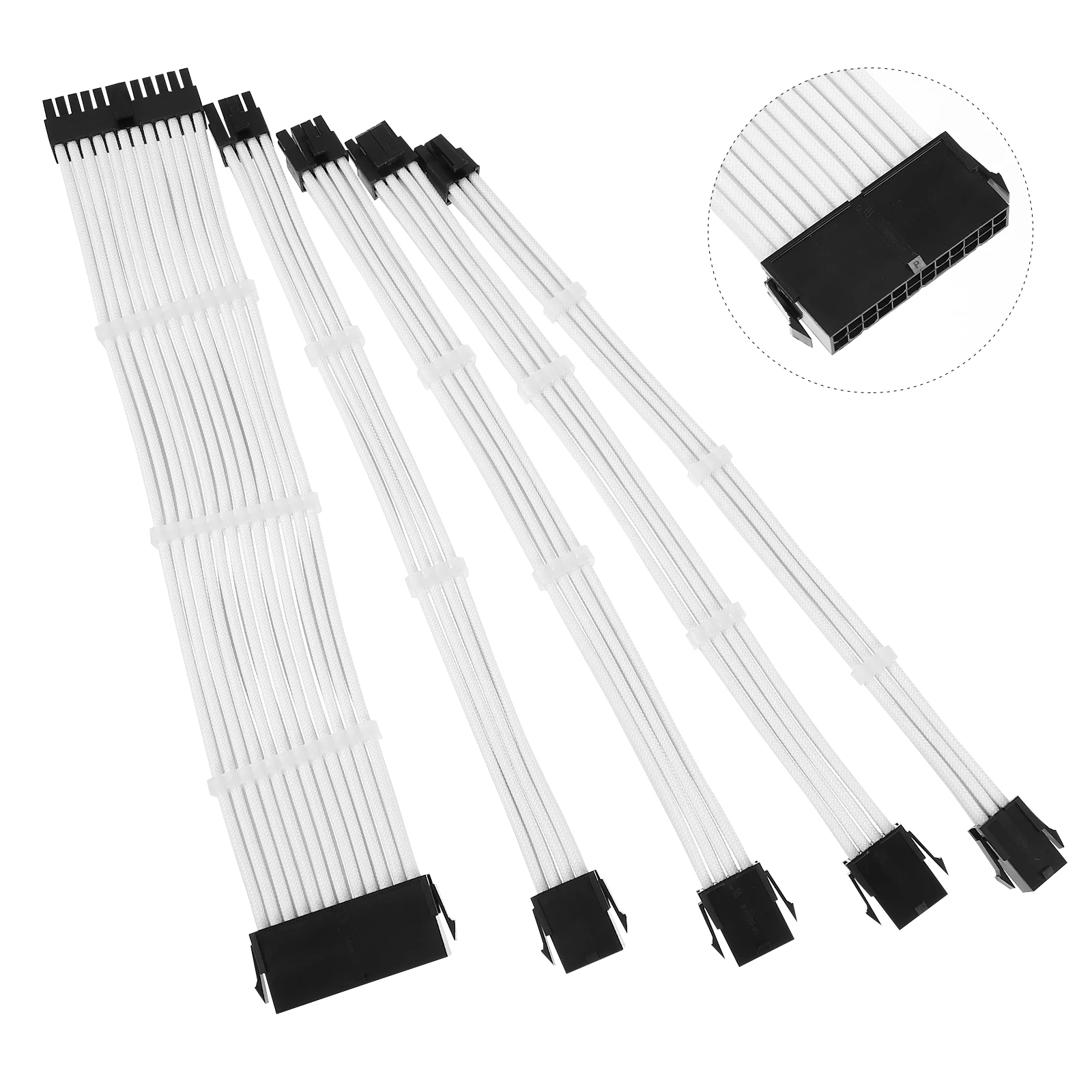 1Set Extension Cable Kit Sleeved 300mm 24pin 8pin 6pin Pci-E GPU Power Supply Extension Cable for Computer DIY Accessory
1Set Extension Cable Kit Sleeved 300mm 24pin 8pin 6pin Pci-E GPU Power Supply Extension Cable for Computer DIY Accessory