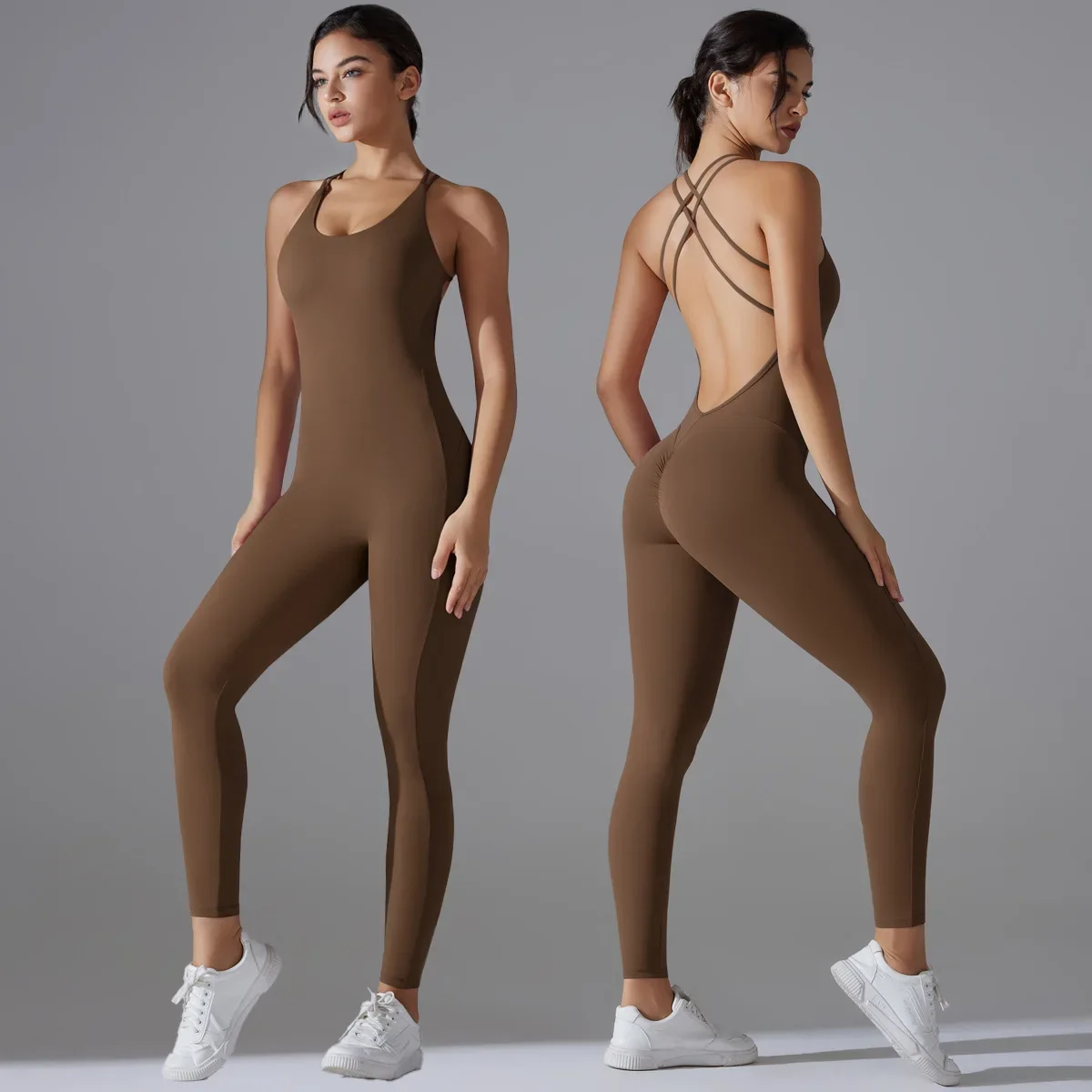 Seamless Sling yoga jumpsuit peach Hip-lifting Skinny Backless running quick-drying sports jumpsuit Gym Tracksuits for Women
Seamless Sling yoga jumpsuit peach Hip-lifting Skinny Backless running quick-drying sports jumpsuit Gym Tracksuits for Women