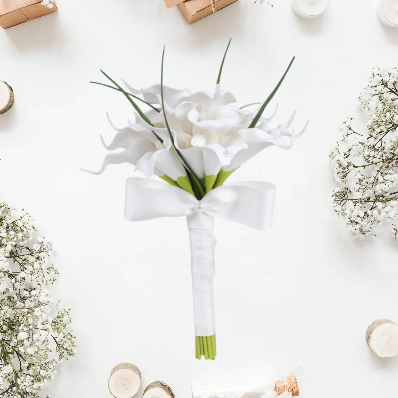 Bride Artificial Bouquet Calla Lily Artificial Flowers for Ceremony Proposal
Bride Artificial Bouquet Calla Lily Artificial Flowers for Ceremony Proposal