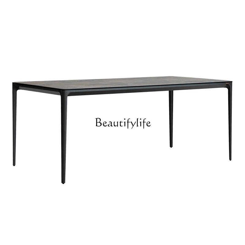 Urban retro rock slab dining table light luxury modern rectangular dining table
Urban retro rock slab dining table light luxury modern rectangular dining table