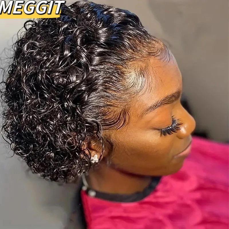 Meggit 13X1Pixie Cut Wig 150%Density Human Hair 6Inch1B Short Curly Human Hair Wigs for Black Women
Meggit 13X1Pixie Cut Wig 150%Density Human Hair 6Inch1B Short Curly Human Hair Wigs for Black Women