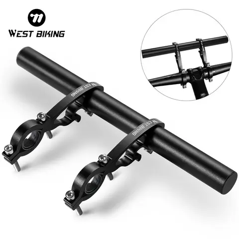 WEST BIKING MTB Carbon Przedłużenie kierownicy Rower szosowy Zintegrowany uchwyt Aluminiowy przedłużacz Komputer rowerowy Lekki stojak na telefon