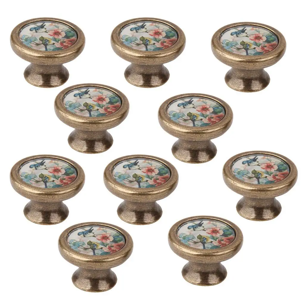10Pcs Vintage Brass Wardrobe Drawer Door Cupboard Pull Bin Retro Handle Knob Birds and Flower Pattern
10Pcs Vintage Brass Wardrobe Drawer Door Cupboard Pull Bin Retro Handle Knob Birds and Flower Pattern