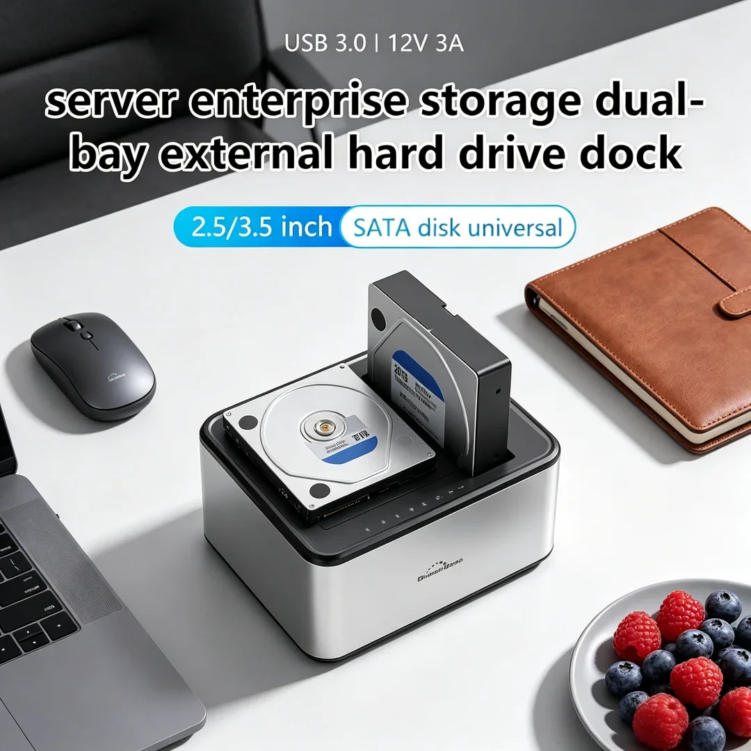 Luxuriant Dual Bay HDD Box Docking Station Exotic SSD Case Offline Clone SATA to USB 3.0 Adapter Replicator for 2.5 3.5
Luxuriant Dual Bay HDD Box Docking Station Exotic SSD Case Offline Clone SATA to USB 3.0 Adapter Replicator for 2.5 3.5