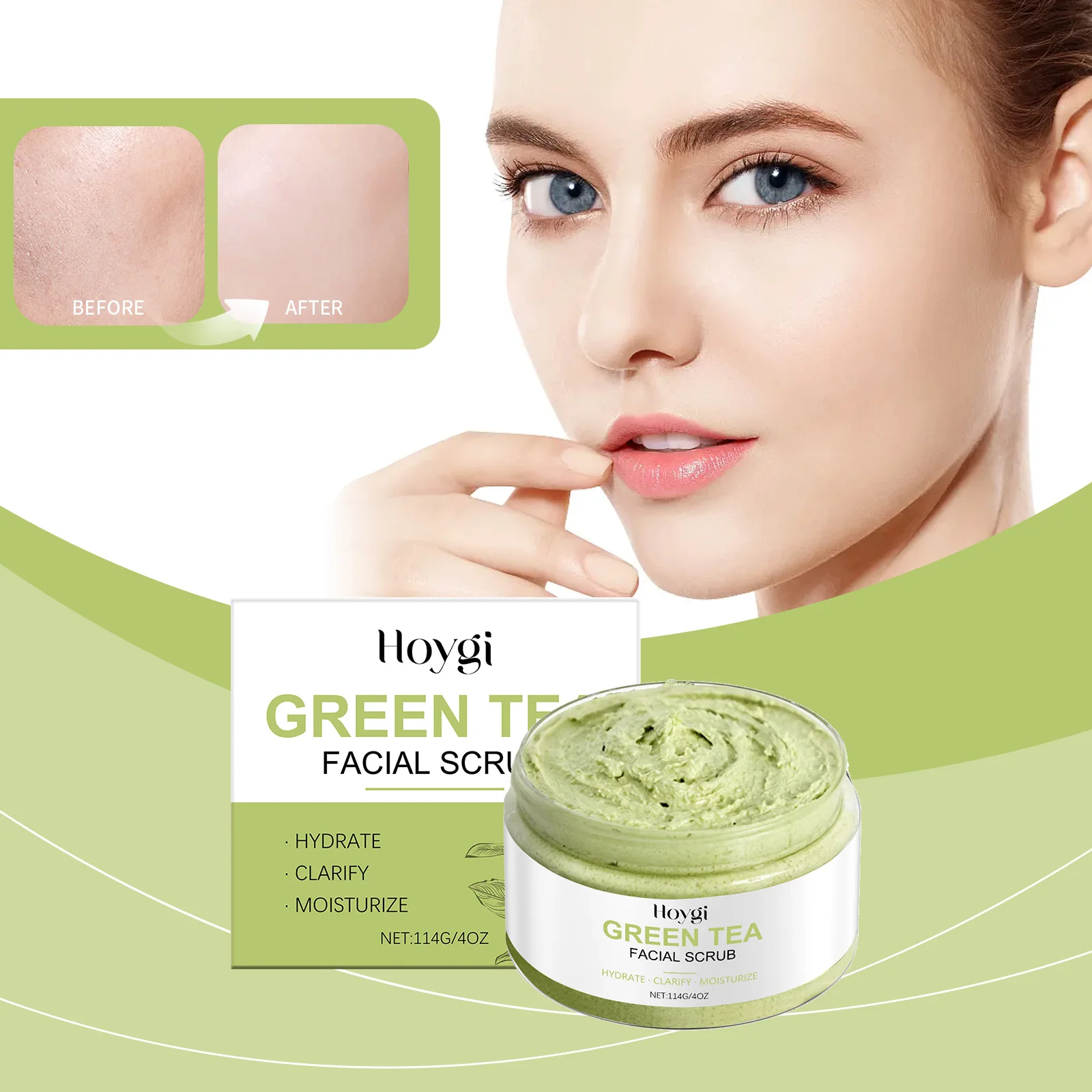 Скраб для лица с зеленым чаем: очищает поры, увлажняет, нежно, отшелушивает, повышает сияние кожи и глубоко питает кожу лица.
Скраб для лица с зеленым чаем: очищает поры, увлажняет, нежно, отшелушивает, повышает сияние кожи и глубоко питает кожу лица.