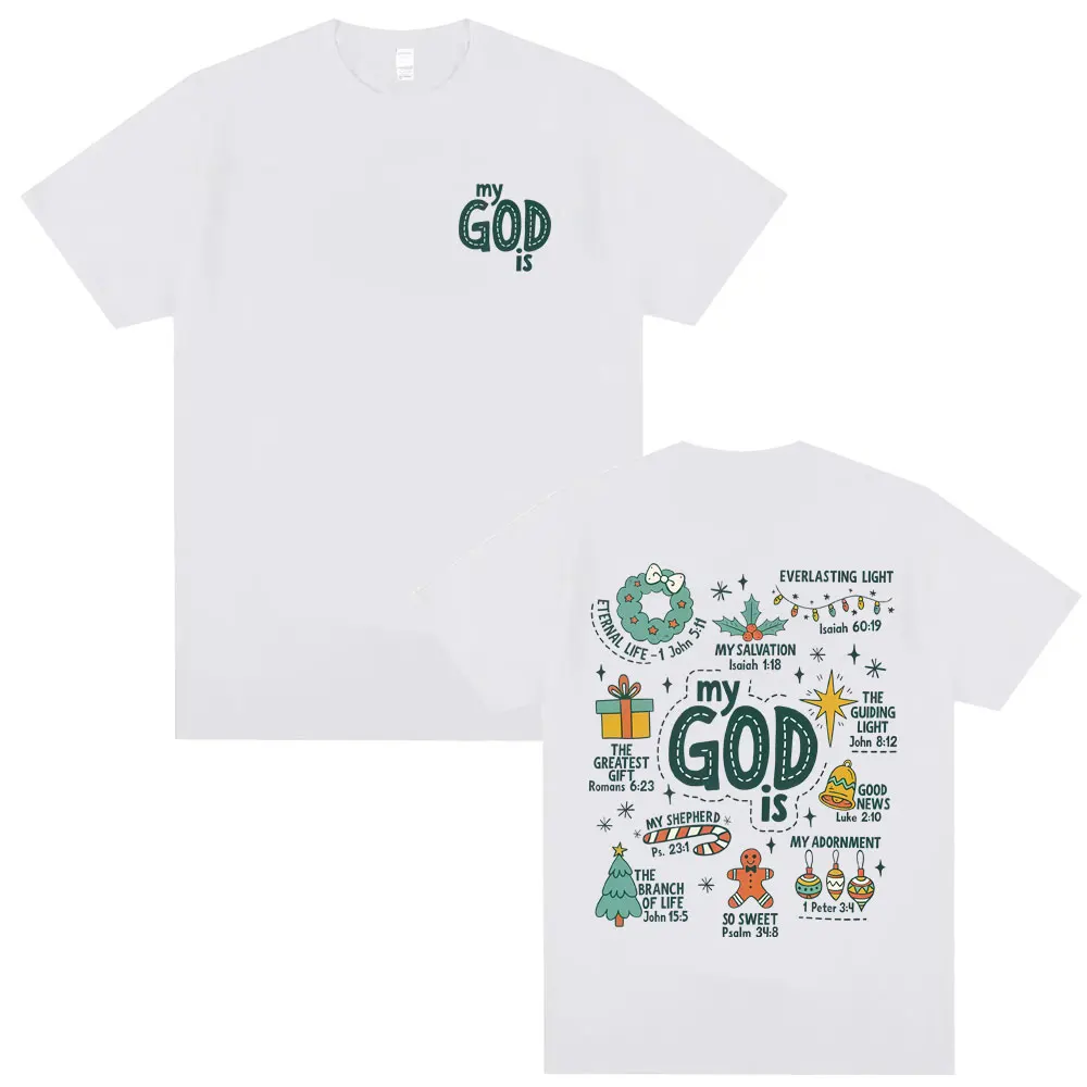 Christian Religious Christmas T-shirt Funny My God Is Jesus Is The Reason T-shirts Men Women Casual Oversized T Shirt Streetwear
Christian Religious Christmas T-shirt Funny My God Is Jesus Is The Reason T-shirts Men Women Casual Oversized T Shirt Streetwear