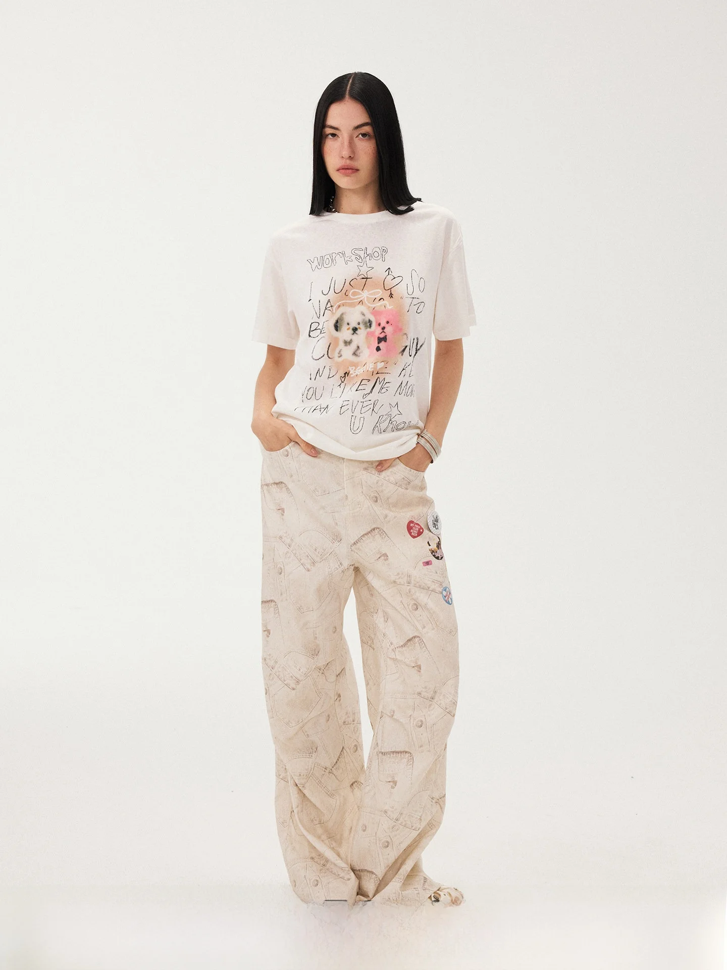 DIDDI MODA Casual Wide Leg Flared Jeans Women's Summer 2026 New Style Printed Badge Straight Leg White Casual Long Pants
DIDDI MODA Casual Wide Leg Flared Jeans Women's Summer 2026 New Style Printed Badge Straight Leg White Casual Long Pants