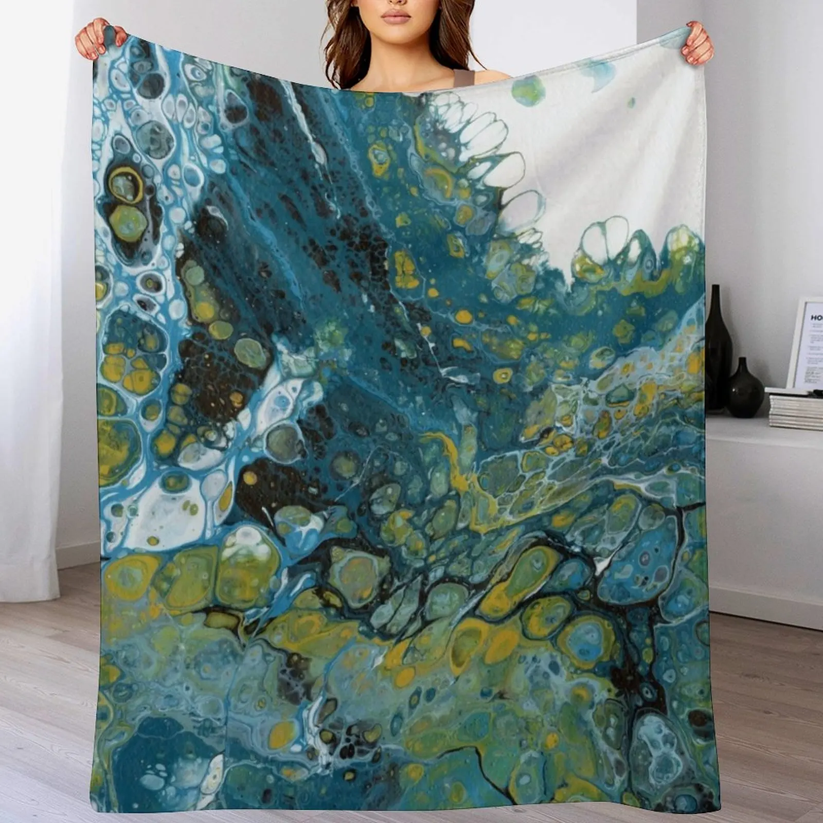 Teal Wave Throw Blanket Thin Flannels decorative Soft Big Blankets 
Teal Wave Throw Blanket Thin Flannels decorative Soft Big Blankets