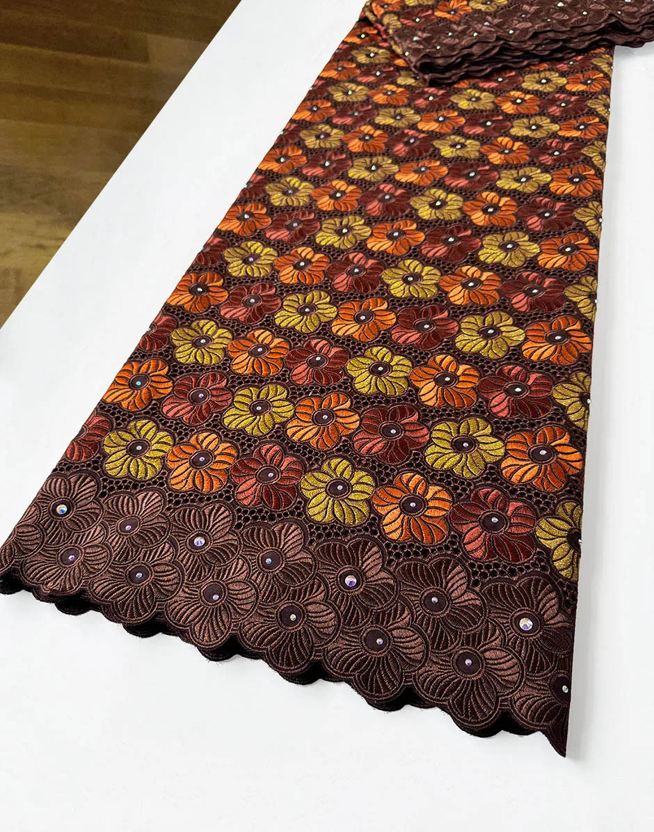 Austria Lace Original 100% Cotton for Celebrants Lurex Embroidered African Voile Lace Fabric with Czech Stones Highest Quality
Austria Lace Original 100% Cotton for Celebrants Lurex Embroidered African Voile Lace Fabric with Czech Stones Highest Quality