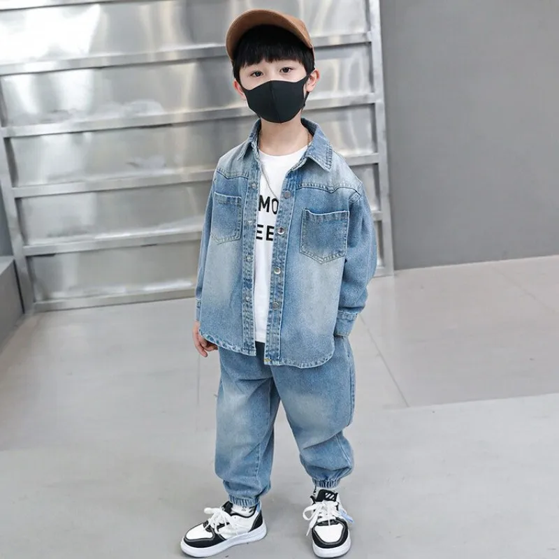 Boys Set Spring and Autumn New Style Children's Denim Shirt+Casual Jeans Two-piece set Kids Outfit 2 4 6 8 9Y
Boys Set Spring and Autumn New Style Children's Denim Shirt+Casual Jeans Two-piece set Kids Outfit 2 4 6 8 9Y