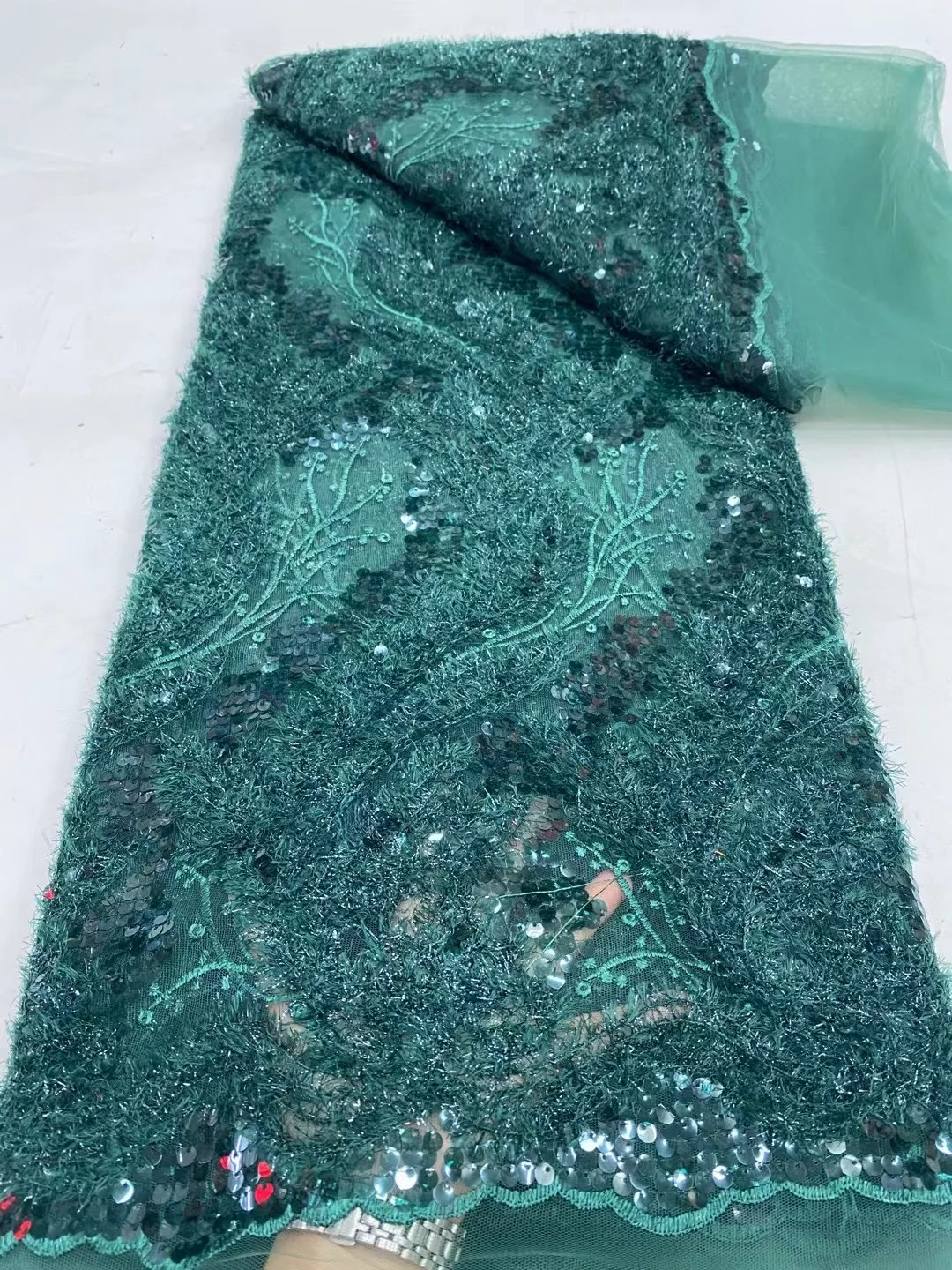 African Nigerian Mesh Lace Fabric,For Sewing,Clothes,Sequin,Tulle,Wedding Dresses,Embroidery,Fabrics By The Meter,Crafts,5 Yards
African Nigerian Mesh Lace Fabric,For Sewing,Clothes,Sequin,Tulle,Wedding Dresses,Embroidery,Fabrics By The Meter,Crafts,5 Yards