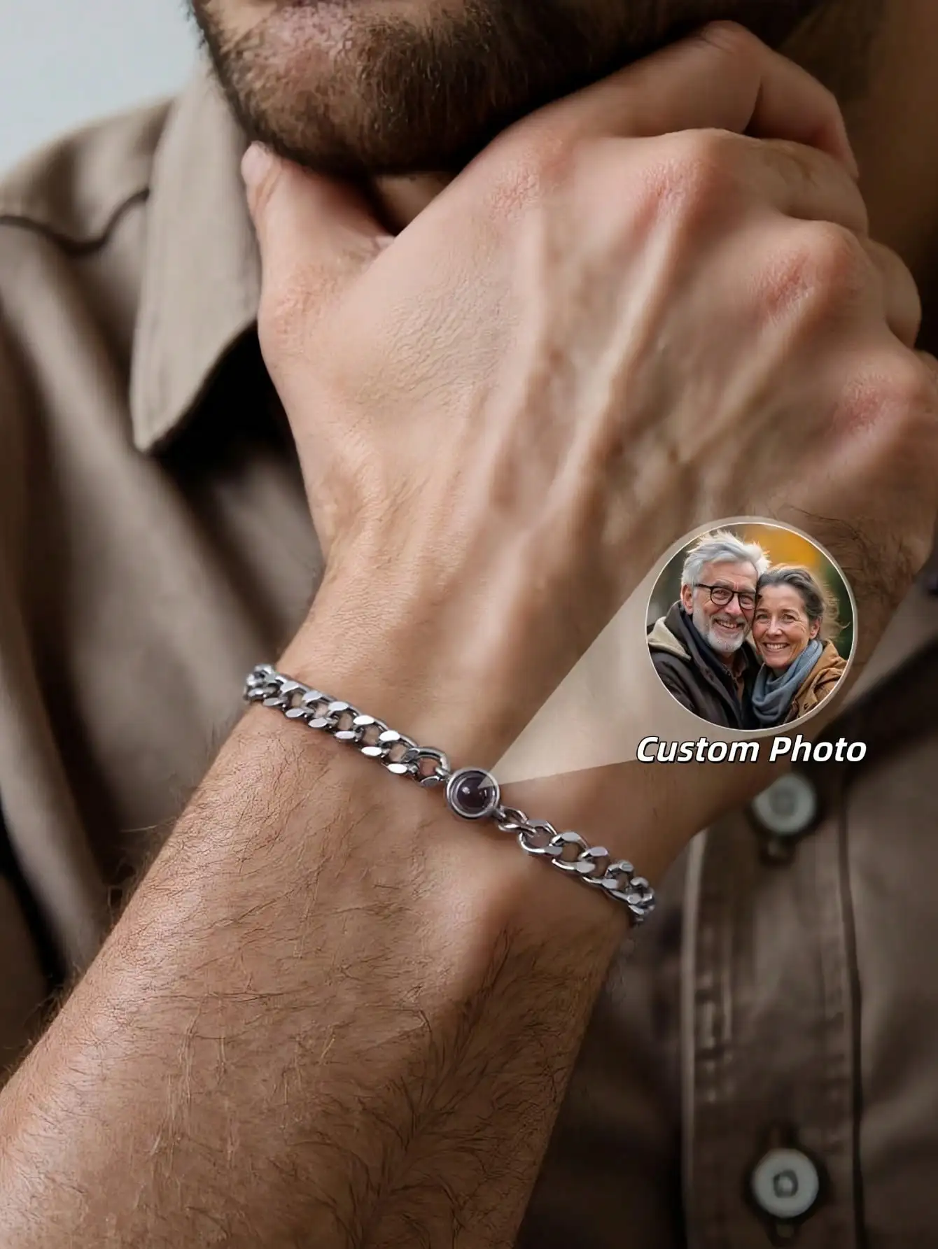 DOREMI Personalized Projection Bracelet Custom Photo Bracelet Cuban Style with Picture Jewelry Ideal Gift for Lover Man Bracelet
DOREMI Personalized Projection Bracelet Custom Photo Bracelet Cuban Style with Picture Jewelry Ideal Gift for Lover Man Bracelet