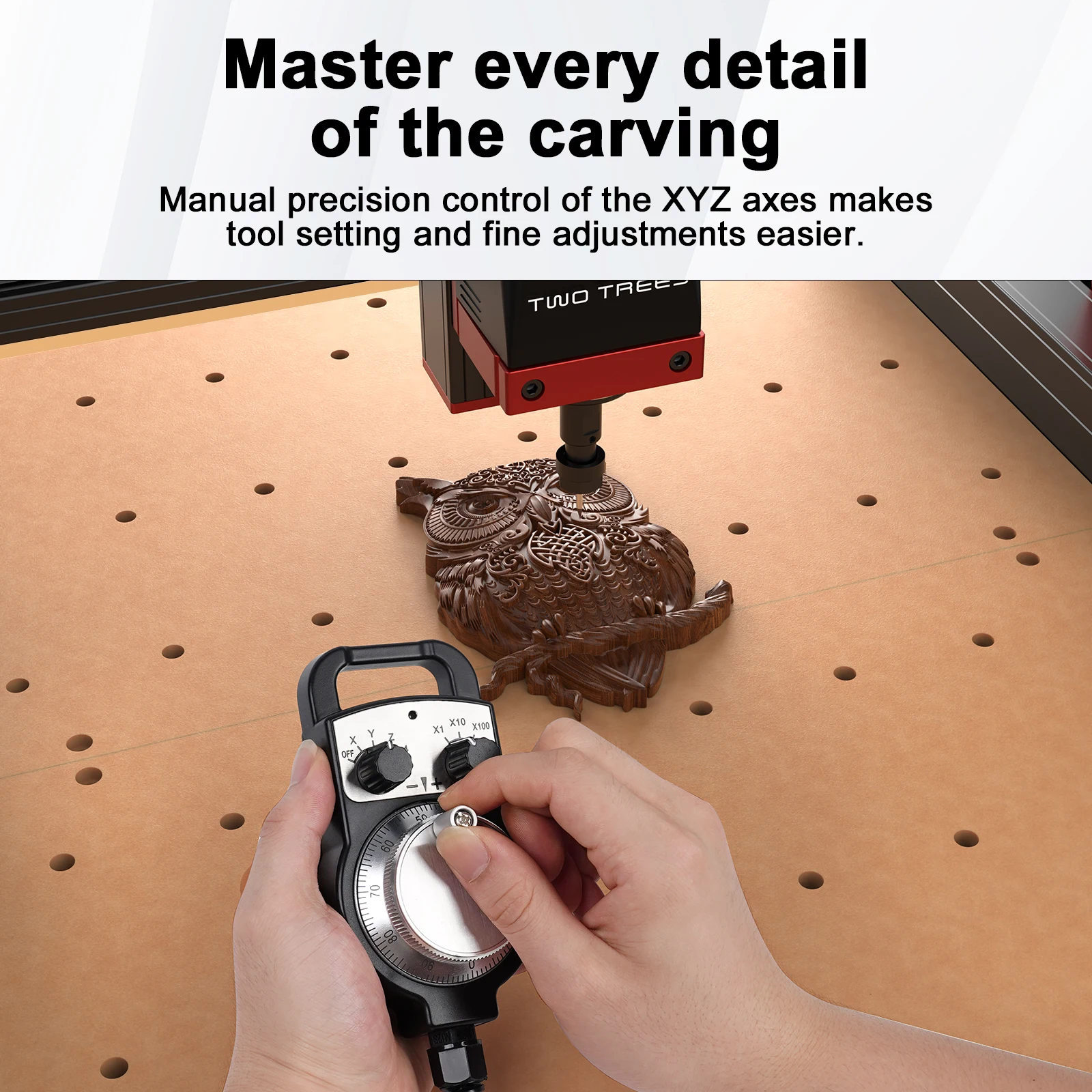 Twotrees MPG 4-axis Electronic Handwheel CNC Machine Control Board Mach3 Motion Control System Handwheel Pulse Generator TTC450
Twotrees MPG 4-axis Electronic Handwheel CNC Machine Control Board Mach3 Motion Control System Handwheel Pulse Generator TTC450