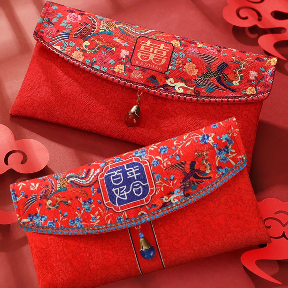 2Pcs Chinese Style Red Envelopes Wedding Lucky Money Packets Fabric Reusable Gift Packaging
2Pcs Chinese Style Red Envelopes Wedding Lucky Money Packets Fabric Reusable Gift Packaging