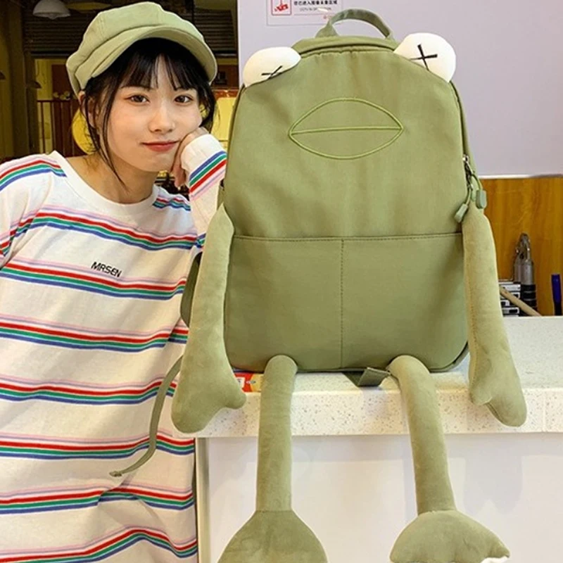 Cute Frog Backpack College Student Personalized Large Capacity Book Storager Cartoon School Bag
Cute Frog Backpack College Student Personalized Large Capacity Book Storager Cartoon School Bag