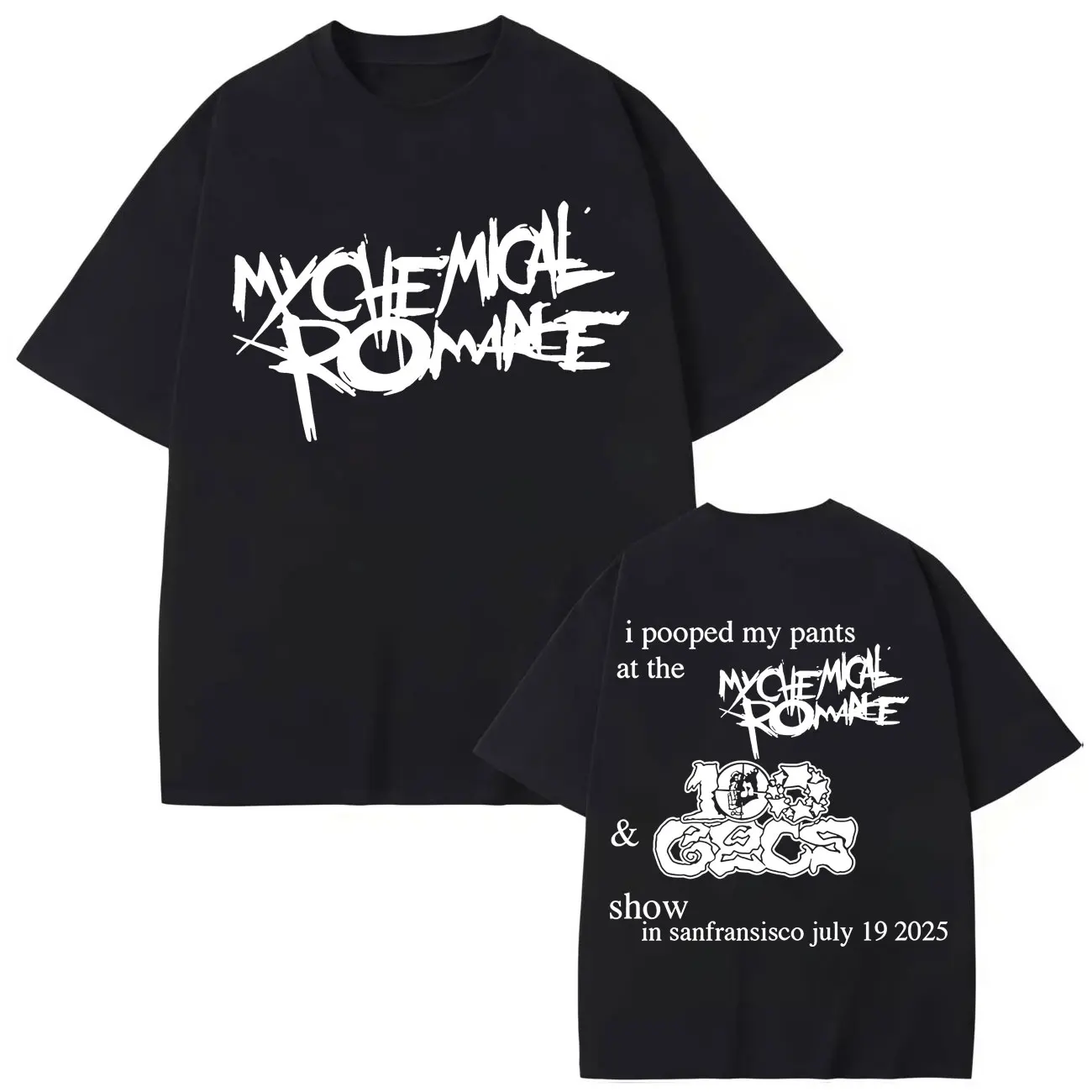 Punk Band My Chemical Print T-shirt Men Women Clothing Fashion Hip Hop Short Sleeve T-shirts Summer Casual Loose Cotton T Shirt
Punk Band My Chemical Print T-shirt Men Women Clothing Fashion Hip Hop Short Sleeve T-shirts Summer Casual Loose Cotton T Shirt
