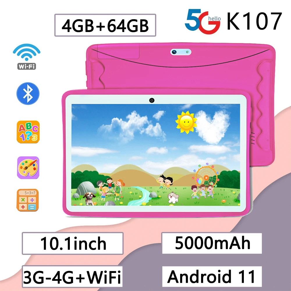 Детский планшет Sauenaneo 10,1 дюйма, Android 11, 4 + 64 ГБ, 5000 мАч, 5GWiFi, двойная камера, Bluetooth, планшет для малышей
Детский планшет Sauenaneo 10,1 дюйма, Android 11, 4 + 64 ГБ, 5000 мАч, 5GWiFi, двойная камера, Bluetooth, планшет для малышей