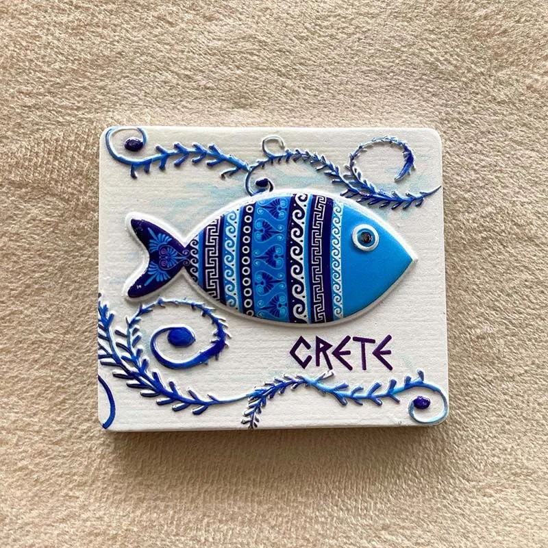 Crete Blue Fish Design 3D Resin Fridge Magnet - Greek Themed Home Decor with Strong Magnet for Refrigerators
Crete Blue Fish Design 3D Resin Fridge Magnet - Greek Themed Home Decor with Strong Magnet for Refrigerators