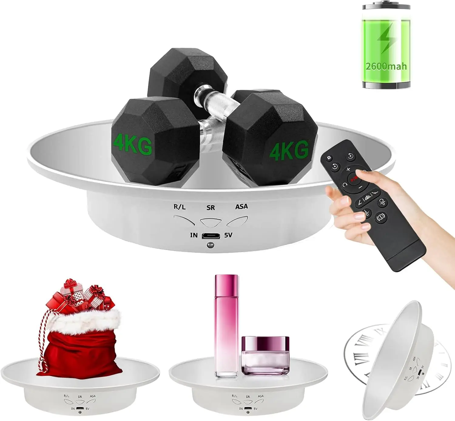 Motorized Rotating Display Stand,MirrorCovered 360Degree Turntable DisplayStandforPhotography Products(Does not contain battery)
Motorized Rotating Display Stand,MirrorCovered 360Degree Turntable DisplayStandforPhotography Products(Does not contain battery)