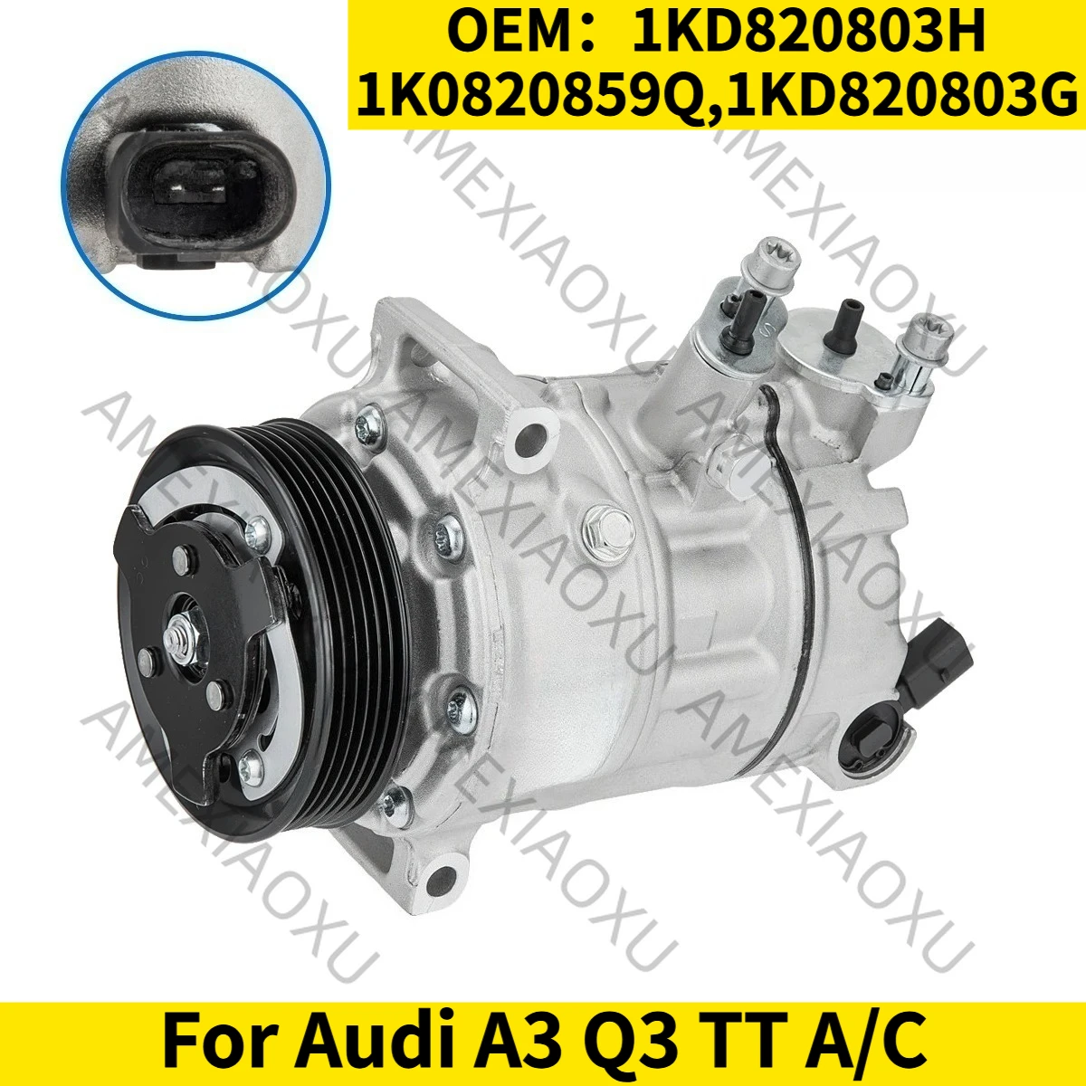 1PC OEM:1KD820803H,1K0820859Q,1KD820803G For Audi A3 Q3 TT A/C Air Condition Compressor AMEXIAOXU
1PC OEM:1KD820803H,1K0820859Q,1KD820803G For Audi A3 Q3 TT A/C Air Condition Compressor AMEXIAOXU
