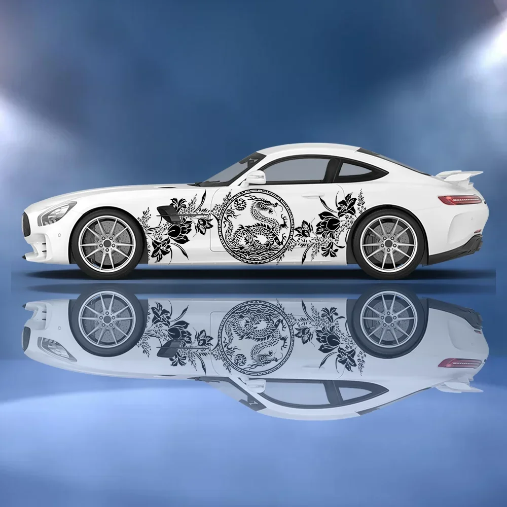 Круглые спиральные линии, виниловые наклейки для автомобиля с драконом, ПВХ, наклейка против царапин, подходит для грузовиков, внедорожников, Декор, автоаксессуары, подарок 
Круглые спиральные линии, виниловые наклейки для автомобиля с драконом, ПВХ, наклейка против царапин, подходит для грузовиков, внедорожников, Декор, автоаксессуары, подарок