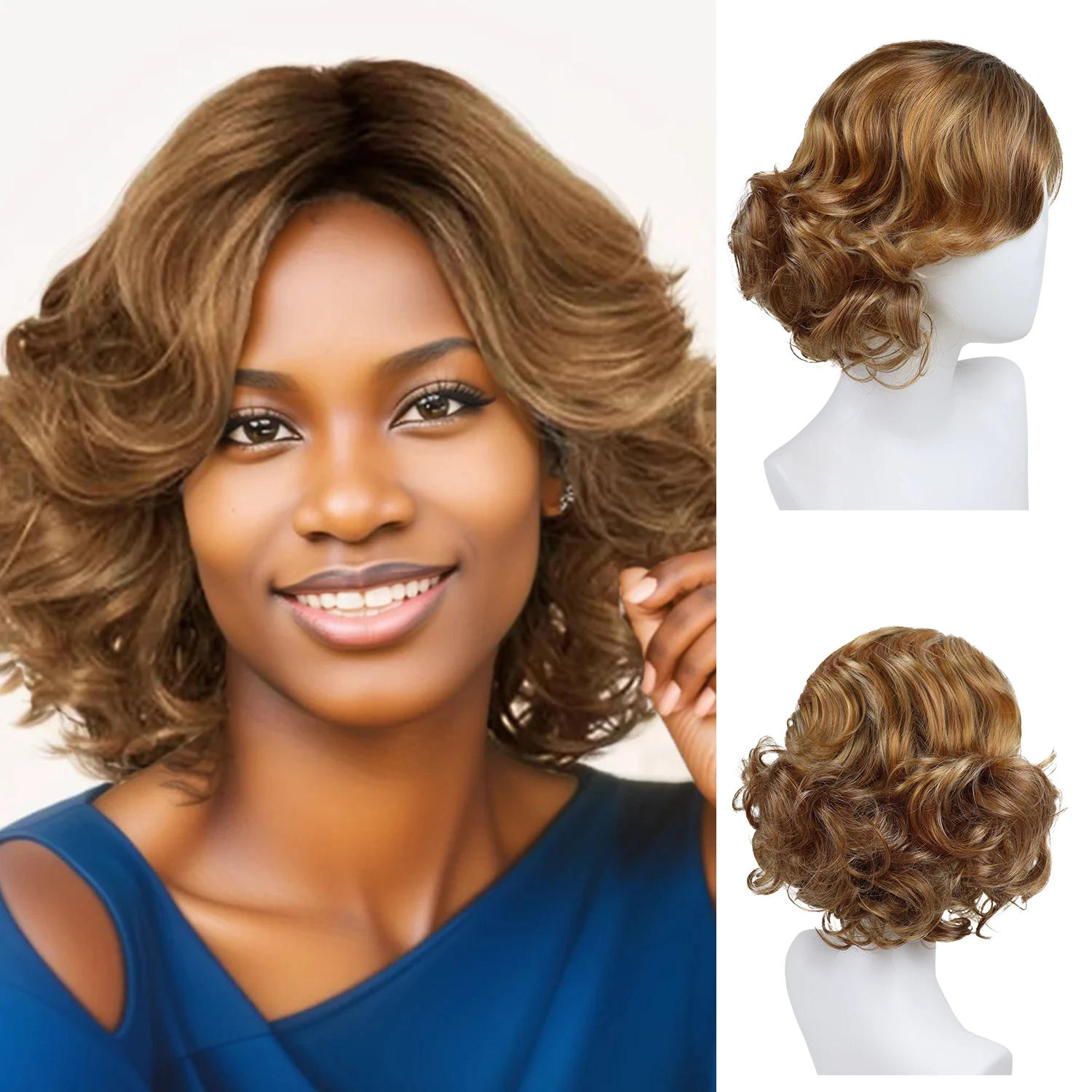 Синтетические блондинки с омбре, короткие вьющиеся волосы, боковая челка для женщин, натуральные пушистые парики, термостойкие, для мам, повседневная одежда, костюм для вечеринки
Синтетические блондинки с омбре, короткие вьющиеся волосы, боковая челка для женщин, натуральные пушистые парики, термостойкие, для мам, повседневная одежда, костюм для вечеринки