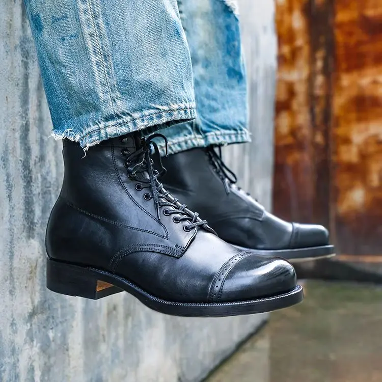 2025 Height Increasing Retro Work Round Toe Trendy Men's Thick Sole British Style Casual Leather Motorcycle Boots
2025 Height Increasing Retro Work Round Toe Trendy Men's Thick Sole British Style Casual Leather Motorcycle Boots