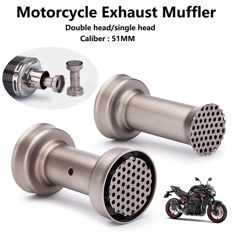 Motorcycle silencer 51MM caliber universal silencer single-head double-head silencer plug built-in
Motorcycle silencer 51MM caliber universal silencer single-head double-head silencer plug built-in
