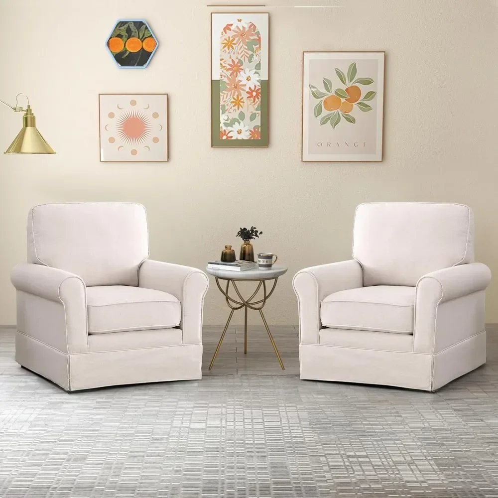 Living Room Chair Set of 2, Mid Century Modern Chairs, Comfy Swivel Barrel Reading Chairs, Upholstered Swivel Square Chair
Living Room Chair Set of 2, Mid Century Modern Chairs, Comfy Swivel Barrel Reading Chairs, Upholstered Swivel Square Chair