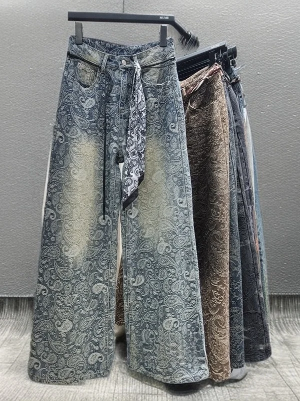 Модные свободные женские джинсы с высокой талией, широкие брюки Personali, повседневные брюки длиной до пола с несколькими карманами
Модные свободные женские джинсы с высокой талией, широкие брюки Personali, повседневные брюки длиной до пола с несколькими карманами