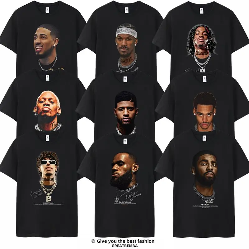 Баскетбольная звезда Джордж Ирвин Родман Аватар, хлопковая футболка с короткими рукавами, американская повседневная баскетбольная спортивная футболка больших размеров, летняя Y2k
Баскетбольная звезда Джордж Ирвин Родман Аватар, хлопковая футболка с короткими рукавами, американская повседневная баскетбольная спортивная футболка больших размеров, летняя Y2k