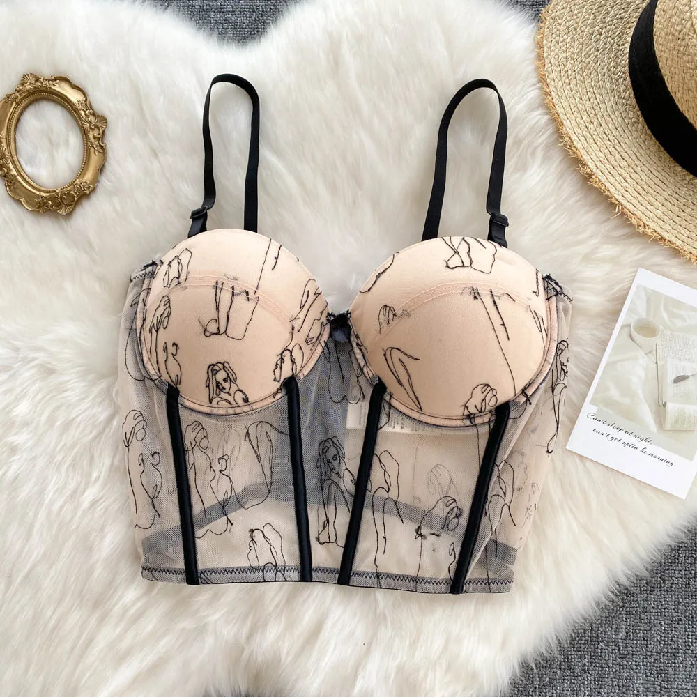 C001 Lady Mesh Camisole Women's Outerwear New Fashion Sleeveless Tube Top Corset Bra Cropped Tops
C001 Lady Mesh Camisole Women's Outerwear New Fashion Sleeveless Tube Top Corset Bra Cropped Tops