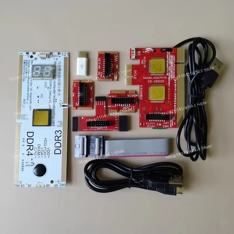 Computer motherboard diagnostic card, debug fault test card, CPU memory, graphics card detection tool, support USB socket
Computer motherboard diagnostic card, debug fault test card, CPU memory, graphics card detection tool, support USB socket
