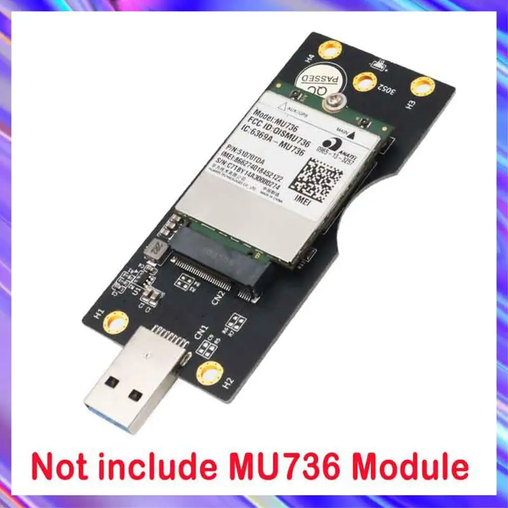 Плата адаптера M. 2 к USB3.0 со слотом для SIM-карты Модуль сетевой карты 3G / 4G / 5G / LTE M.2 Key B Интерфейс USB3.0
Плата адаптера M. 2 к USB3.0 со слотом для SIM-карты Модуль сетевой карты 3G / 4G / 5G / LTE M.2 Key B Интерфейс USB3.0