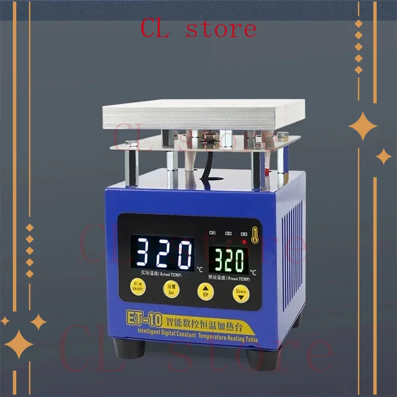 ET-10 Нагревательная станция Электронная плита Стол Платформа предварительного нагрева для BGA PCB SMD Ремонт сенсорного ЖК-экрана телефона
ET-10 Нагревательная станция Электронная плита Стол Платформа предварительного нагрева для BGA PCB SMD Ремонт сенсорного ЖК-экрана телефона