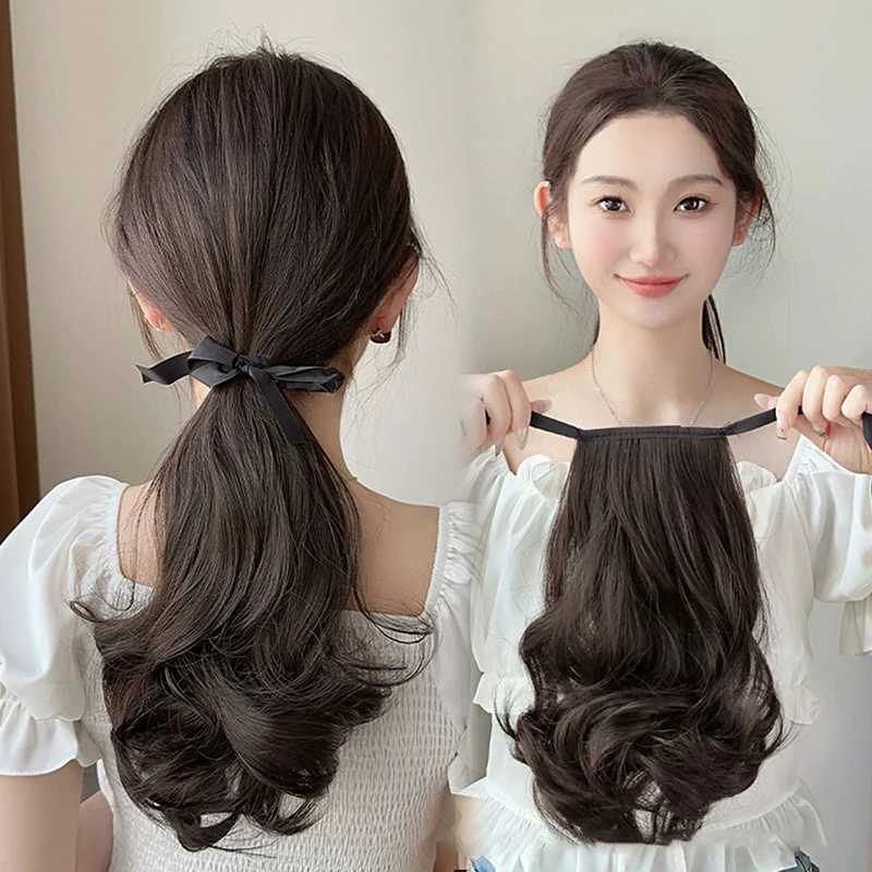 Synthetic Long Straight Wrap Around Clip In Ponytail Hair Extension Heat Resistant PonyTail Fake Hair Curly Hairpiece
Synthetic Long Straight Wrap Around Clip In Ponytail Hair Extension Heat Resistant PonyTail Fake Hair Curly Hairpiece