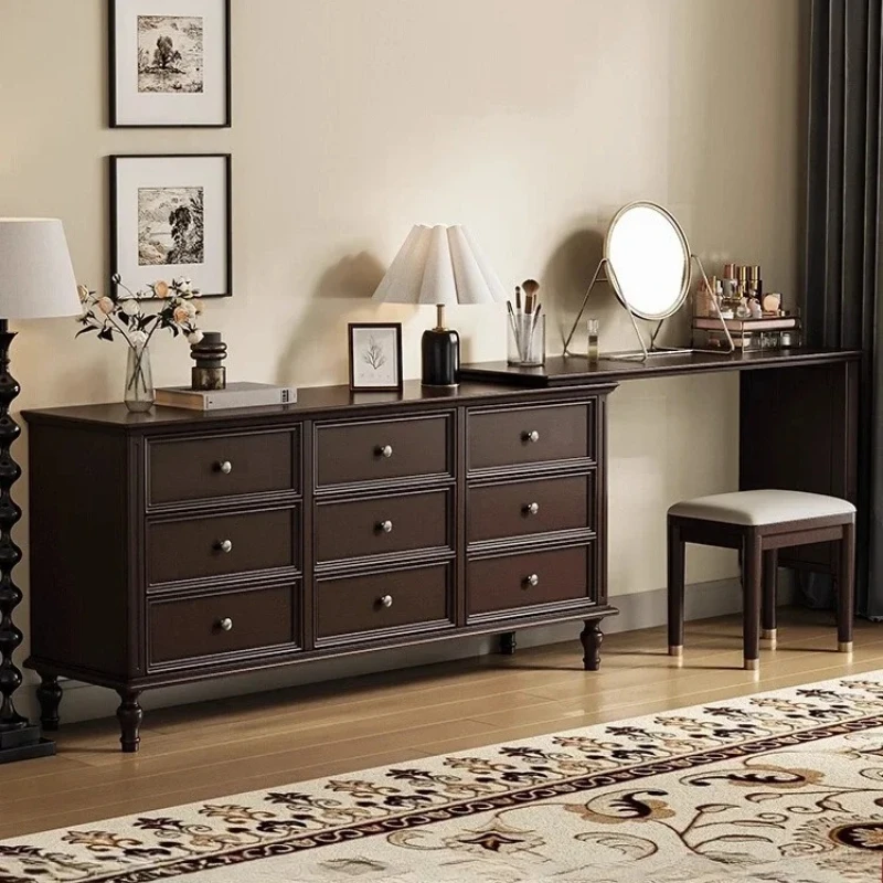 YY- Vintage Dressing Table and Chest of Drawers Integrated Solid Wood Bedroom Multi-layer Storage Cabinet
YY- Vintage Dressing Table and Chest of Drawers Integrated Solid Wood Bedroom Multi-layer Storage Cabinet