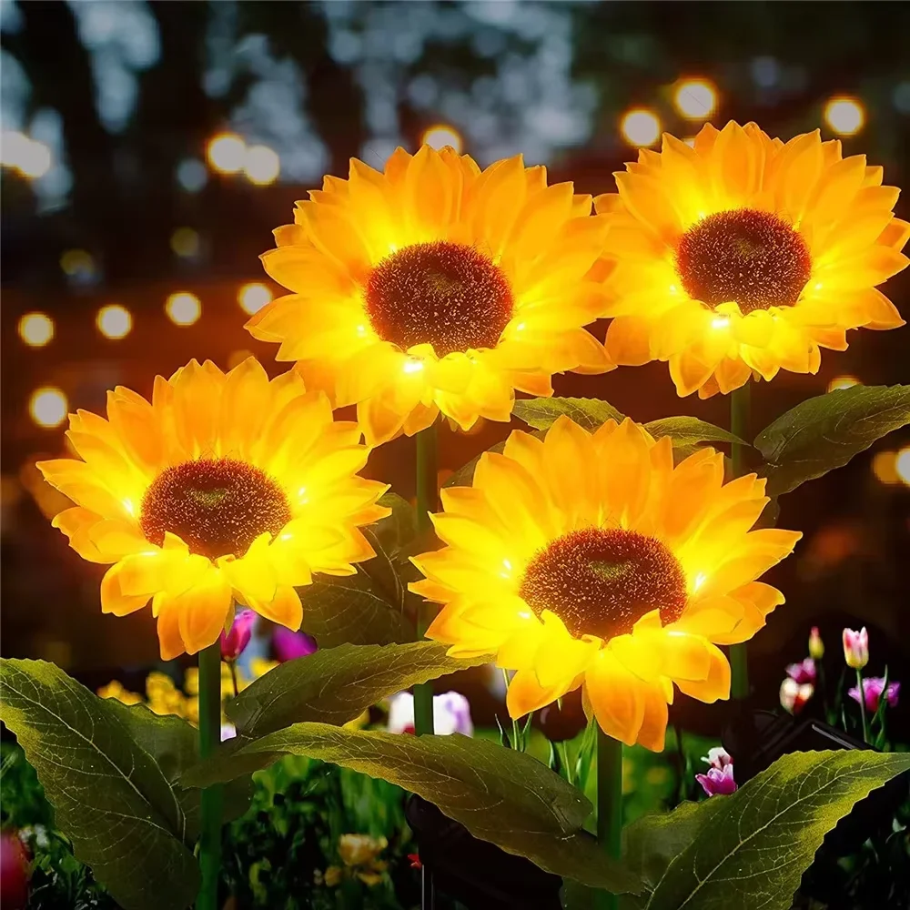 Outdoor Solar LED Garden String Lights 1/3 Head LED Solar Sunflower Lawn Yard Light Landscape Decor Christmas Wedding Decoration
Outdoor Solar LED Garden String Lights 1/3 Head LED Solar Sunflower Lawn Yard Light Landscape Decor Christmas Wedding Decoration
