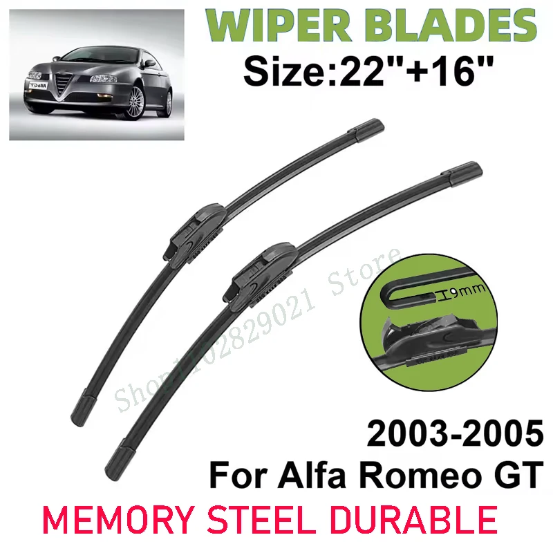 2PCS Wiper Blades Set Kit For Alfa Romeo GT 2003-2005 Front Windshield Brushes Windscreen Window Accessories
2PCS Wiper Blades Set Kit For Alfa Romeo GT 2003-2005 Front Windshield Brushes Windscreen Window Accessories